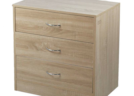 Kenneth Cole gavetero 3 niveles color roble-W60.5 x H61 x D40 cm-KCWD20220510-O