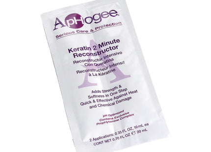 ApHogee Reconstructor de Queratina en 2 Minutos 12 Paq x 20 ml