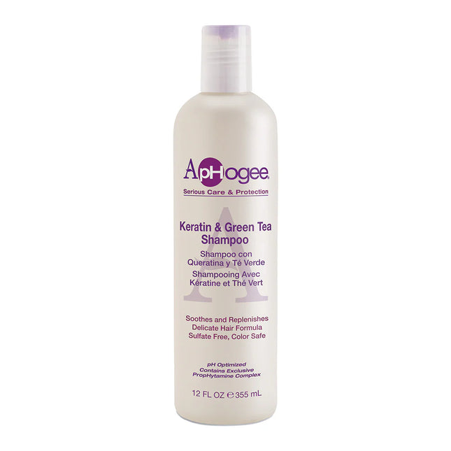 ApHogee Champú de Queratina y Té Verde 355 ml