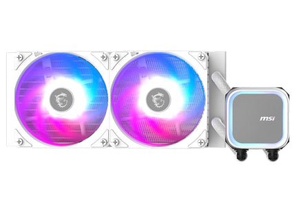 Radiador 240mm MSI CoreLiquid A13 con doble ventilador y diseño blanco premium
