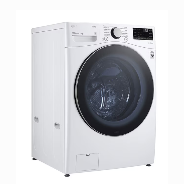 LG WM22WV26R Lavadora de Carga Frontal 22 kg Blanca con TurboWash™, 6Motion DD™ y ThinQ™