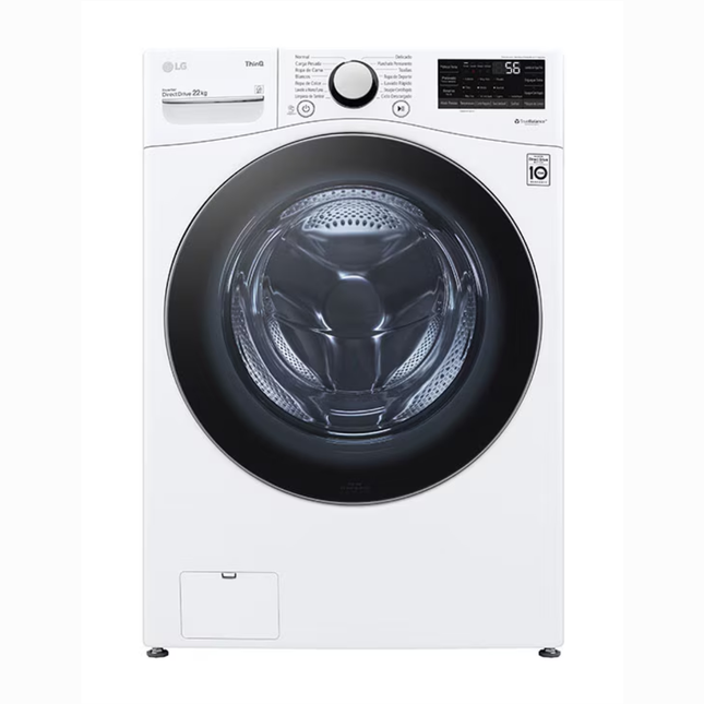 LG WM22WV26R Lavadora de Carga Frontal 22 kg Blanca con TurboWash™, 6Motion DD™ y ThinQ™