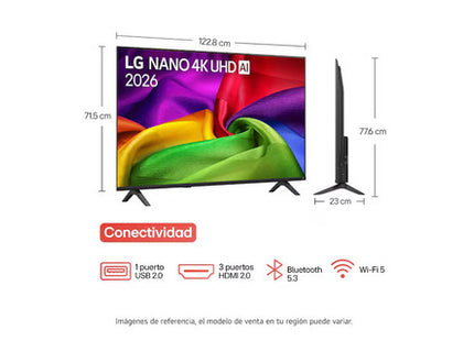 LG 55NU850BPSA Televisor Smart 55" NANO 4K UHD AI webOS 26