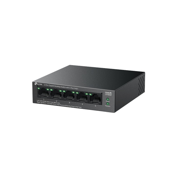 TP-Link Switch Gigabit 5 Puertos con 4 PoE+ 65W, LS105GP