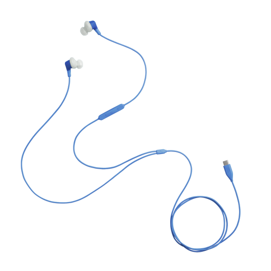 JBL Endurance Run 3C USB-C Azul Audífonos Deportivos con Cable