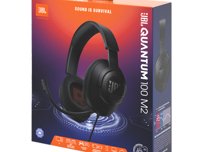 Headset JBL Quantum 100M2, JBLQTUM100M2BLKAM