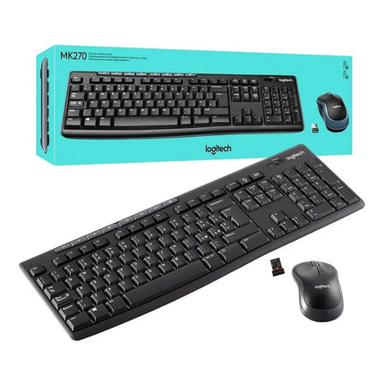 Teclado y Mouse Logitech Inalámbrico MK270 | Compacto | Español