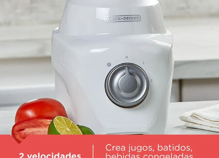 Licuadora Black + Decker Ice Crush BL0876-0WDLA | 700W | 2 Velocidades | Jarra de Vidrio 1.25L | Blanca