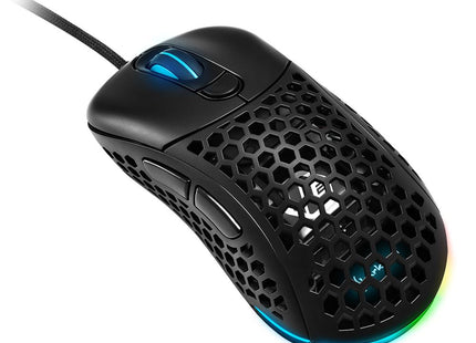 Mouse Sharkoon Light² 200 vista superior con estructura tipo panal y botones