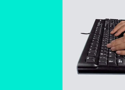 Mouse Logitech MK120 ergonómico óptico para oficina vista trasera