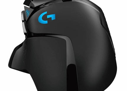 Mouse Gaming Logitech G502 HERO vista superior con detalles del sensor HERO 25K