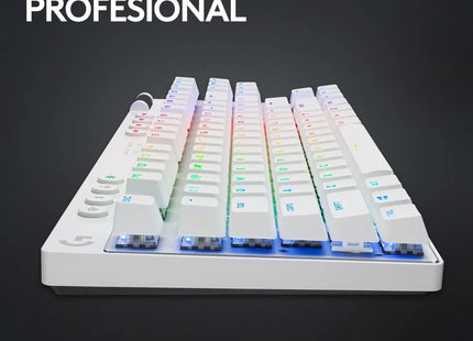 Iluminación RGB LIGHTSYNC del teclado Logitech G Pro X TKL en funcionamiento con colores personalizables