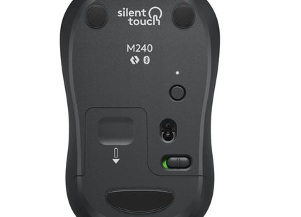 Mouse Logitech M240 Business vista lateral derecha mostrando diseño ergonómico