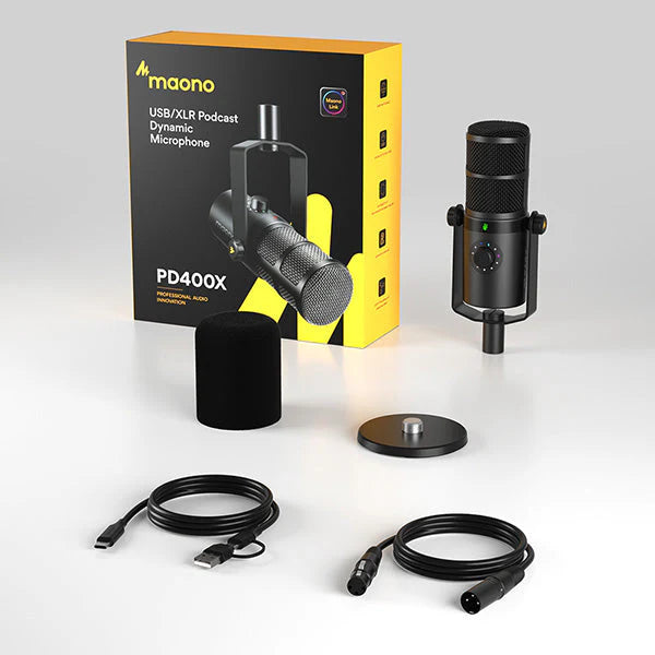 Micrófono Maono PD400X USB/XLR para Podcasting y Streaming