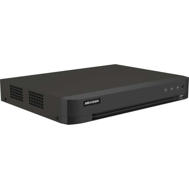 Panel trasero DVR Hikvision 8 canales con conectores BNC y ethernet