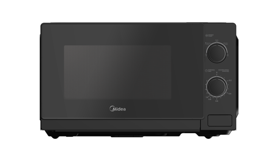 Microondas Midea 0.7 Pies Cúbicos MMDP07S2BM | 700W | Control Mecánico | Temporizador 35 min | Negro