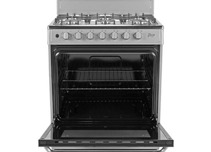 Cocina a Gas Midea MGS30FS1BEABG | 30" | 6 Quemadores | Capelo Hierro Fundido | Silver