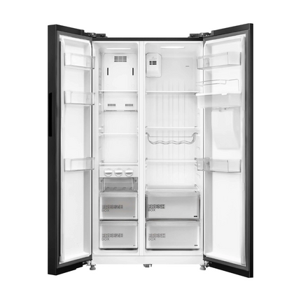 Refrigerador Side by Side Midea MDRS710FGM28W | 20PC | 555L | Inverter Quattro | Jazz Black | WiFi