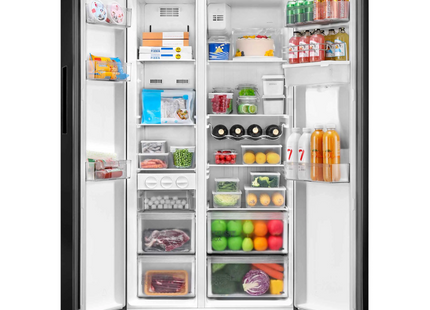 Refrigerador Side by Side Midea MDRS710FGM28W | 20PC | 555L | Inverter Quattro | Jazz Black | WiFi