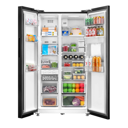 Refrigerador Side by Side Midea MDRS710FGM28W | 20PC | 555L | Inverter Quattro | Jazz Black | WiFi