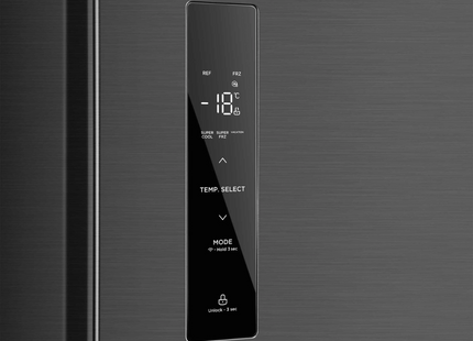 Refrigerador Side by Side Midea MDRS710FGM28W | 20PC | 555L | Inverter Quattro | Jazz Black | WiFi