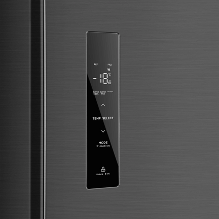 Refrigerador Side by Side Midea MDRS710FGM28W | 20PC | 555L | Inverter Quattro | Jazz Black | WiFi