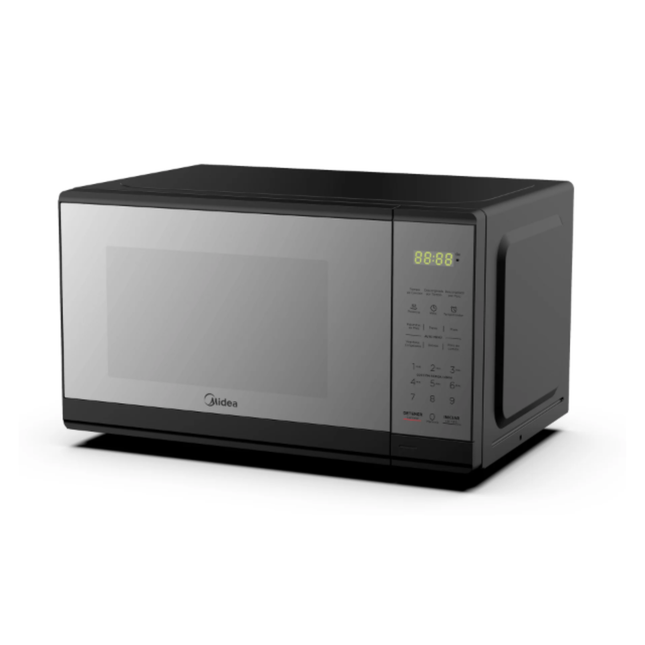Microondas Midea MMDF07S2MB | 0.7 Pc | 20L | 1050W | Puerta Espejo | Negro