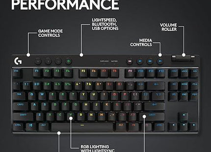 Teclado Gaming RGB Logitech G Pro X TKL | Mecánico | Inalámbrico | Inglés