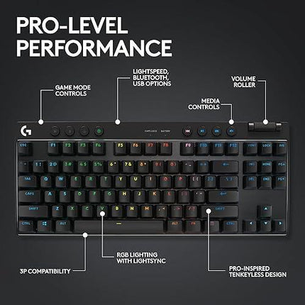 Teclado Gaming RGB Logitech G Pro X TKL | Mecánico | Inalámbrico | Inglés