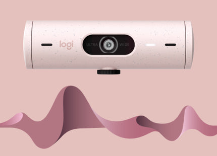 Cámara Web Logitech Brio 500 | Full HD 1080p | Rosado