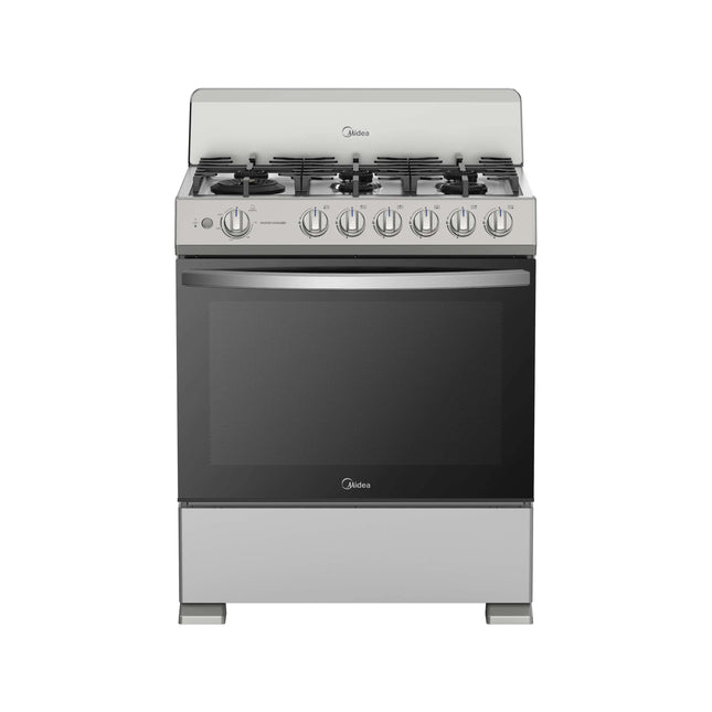 Midea Cocina de Gas 30" 6 Quemadores Plateada, MGS30FS1BIABGF-CA