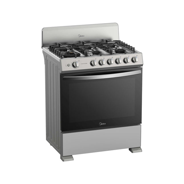 Midea Cocina de Gas 30" 6 Quemadores Plateada, MGS30FS1BIABGF-CA