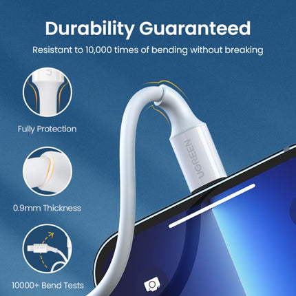 Cable UGREEN US155 USB-A a Lightning | 1.5 Metros | Blanco