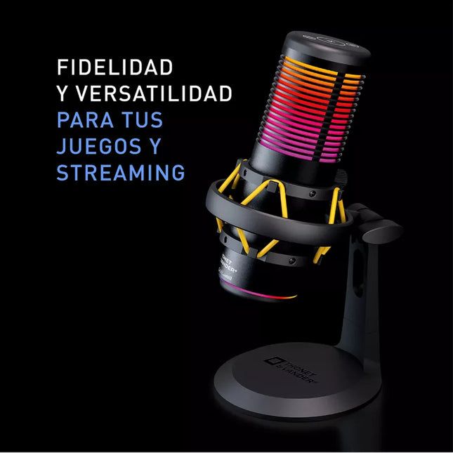 Micrófono RGB Thonet & Vander VX320 | Alámbrico USB | Sonido Profesional | Iluminación Personalizable