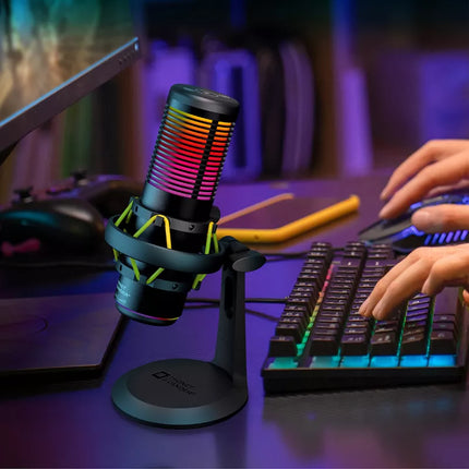 Micrófono RGB Thonet & Vander VX320 | Alámbrico USB | Sonido Profesional | Iluminación Personalizable