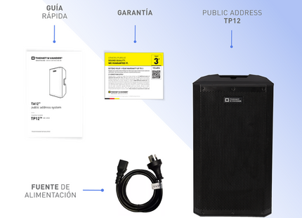 Parlante Thonet & Vander TP12 Sistema PA Activo Bluetooth 300W RMS