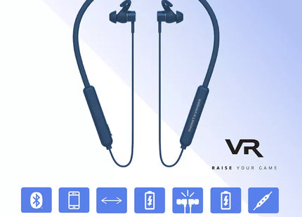 Auriculares VR100 mostrando almohadillas con gancho y diseño ergonómico