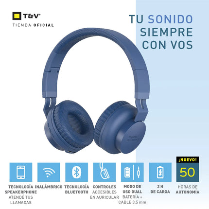 Headset Thonet & Vander Dauer | Bluetooth + 3.5 mm | Sonido Envolvente | Micrófono Integrado