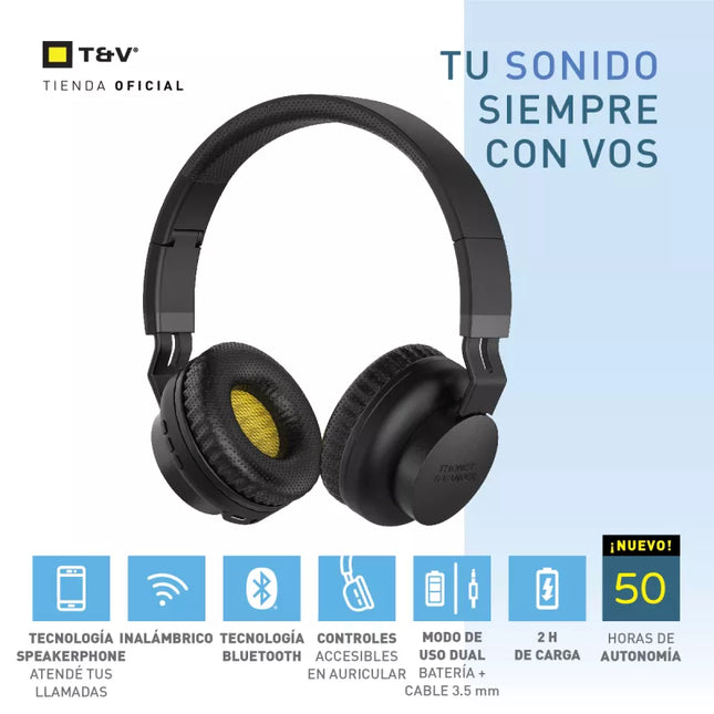 Headset Thonet & Vander Dauer | Bluetooth + 3.5 mm | Micrófono Integrado | Sonido Envolvente