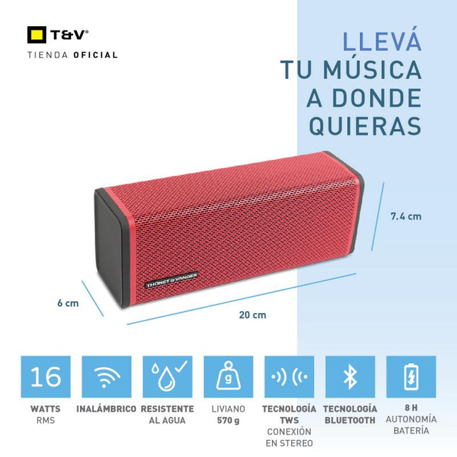 Parlante Thonet & Vander Frei TWS | Bluetooth | Sonido Estéreo | Tecnología TWS