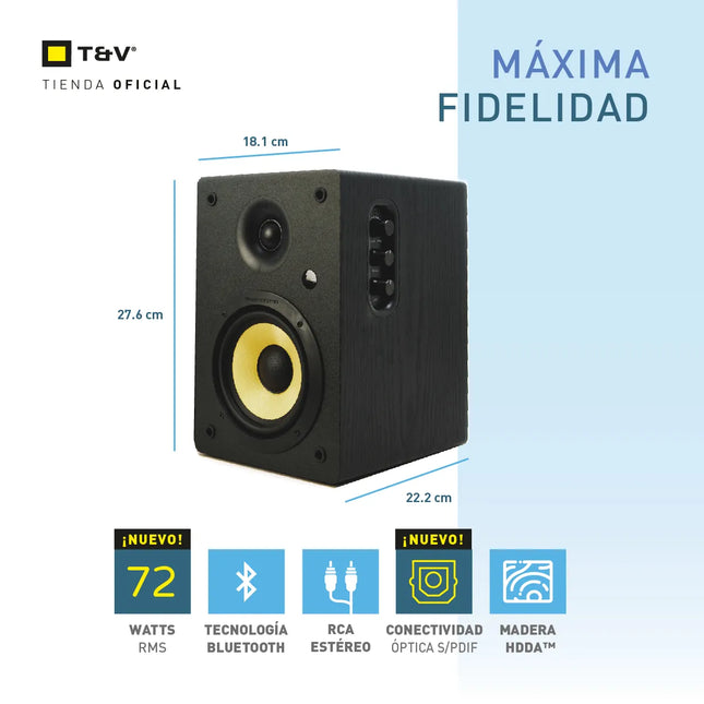 Parlante Thonet & Vander Kürbis Cinema | 72W RMS | Conexiones Bluetooth, Óptica y RCA