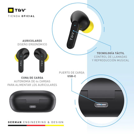 Audífono Thonet & Vander Reis BOHNE TOPP | Inalámbrico | Bluetooth | Micrófono Integrado