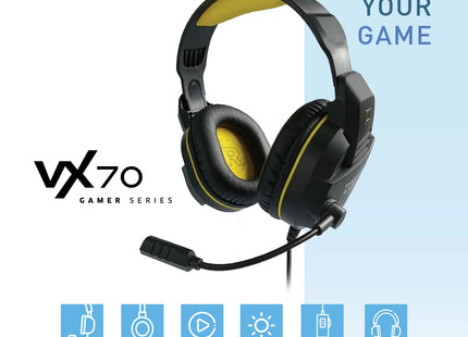 Headset Gaming Thonet & Vander VX70 | Micrófono Flexible | Iluminación LED | Conexión 3.5 mm y USB