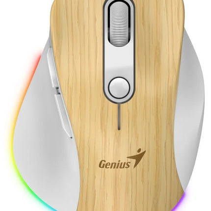 Mouse Genius Ergo 9000S Pro RGB | Inalámbrico | Bluetooth | 2400 DPI | 6 Botones | Iluminación RGB | Ergonómico