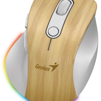 Mouse Genius Ergo 9000S Pro RGB | Inalámbrico | Bluetooth | 2400 DPI | 6 Botones | Iluminación RGB | Ergonómico