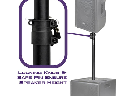 Audiopipe pedestal poste M5-5E49 instalado en subwoofer