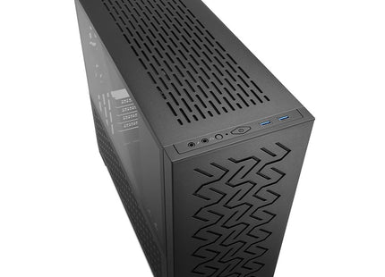 Case Sharkoon MS-Z1000 BK | Micro-ATX | Panel lateral de vidrio templado | Gestión de cables eficiente | USB 3.0 frontal