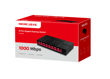 Mercusys MS108G Switch Gigabit de Escritorio de 8 Puertos 10/100/1000 Mbps