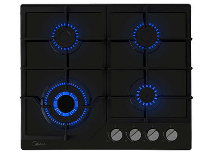 Estufa Empotrable a Gas Midea MTGB24R3402GG | 24" | 4 Quemadores