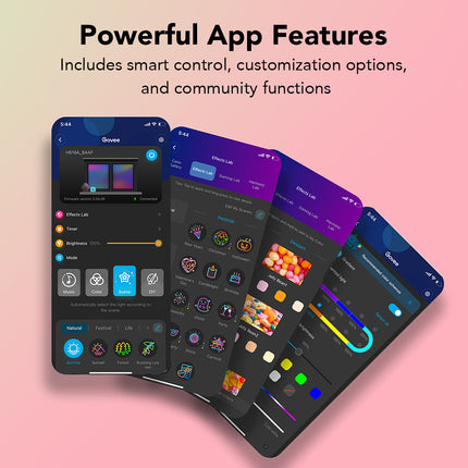 Cable de Luces Govee LED RGBIC WiFi + Bluetooth con Cobertor de Protección 5M H619A1D1-OF-LA | Iluminación Dinámica | Control por App y Voz